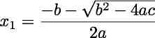 Second quadratic root